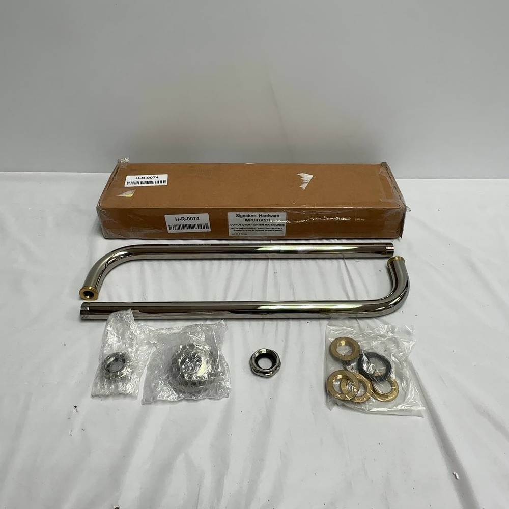 Signature Hardware Freestanding Tub Supply Lines Polished Nickel NB-116PN-U