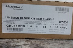 Salisbury GK011R/10 Size 10 Class 0 Red Electrical Glove Kit (BW)