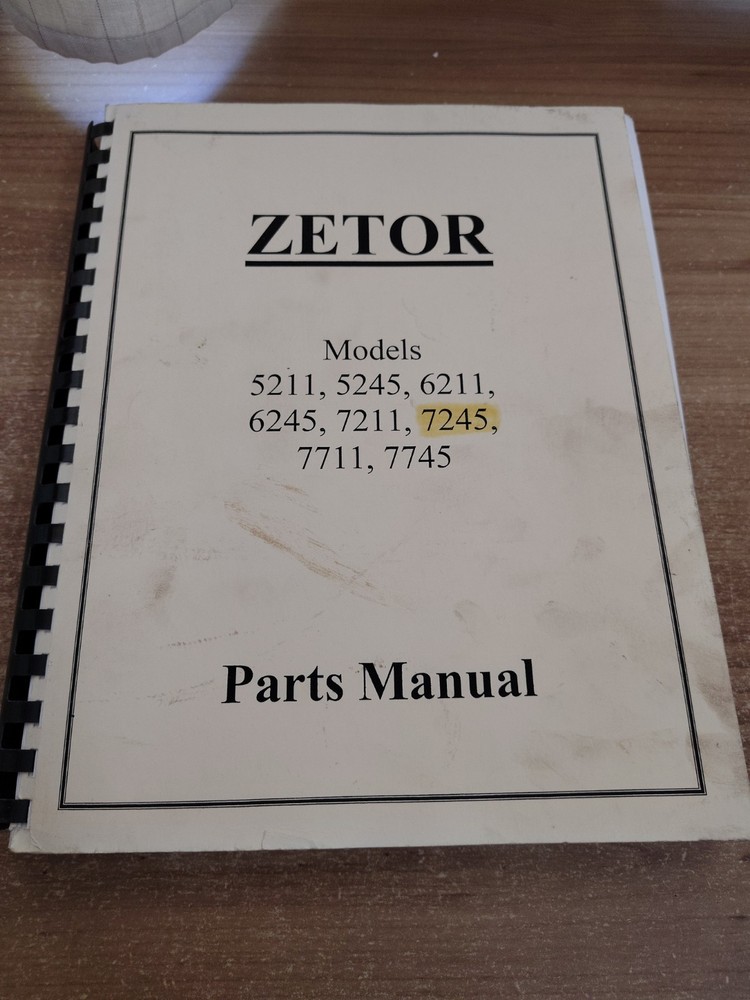 Zetor 5211 5245 6211 6245 7211 7245H 7745 7711 Tractor Parts Catalog Manual