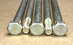 3/4-10 X 12” Hex Head Cap Screws Grade 8 Steel Zinc Yellow Plated Coarse Thread