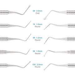 10 Style Dental Spoon Excavator Double Ended Instruments Stainless Steel Tooth