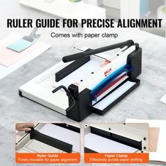 Paper Cutter 12″ A4 Guillotine Paper Trimmer 400 Sheet Capacity Metal Base