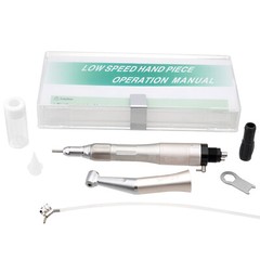 eLabPal Dental Slow Low Speed Handpiece Straight Contra Angle Air Motor 4Holes