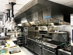 9′ Commercial Kitchen Wall Canopy Hood and Exhaust Fan