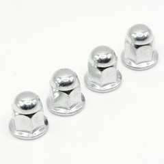 Retainer Nuts/Screws for Volvo S60 License Plates (Set of 4, Silver, Rear)