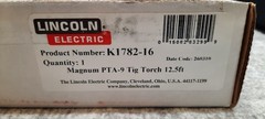 Lincoln Electric K1782-16 Magnum PTA-9 TIG Torch 12.5 ft Open Box