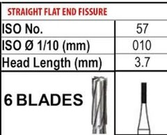Carbide Bur FG 56, 57, 699, 700, 701 Friction Grip Beavers Dental 10/pk
