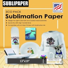SUBLIPAPER 500 Sh 13”x19” Dye Sublimation Heat Transfer Paper Mug, Poly-Cotton