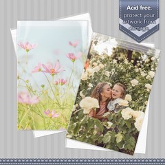 Golden State Art, 100 Pack Clear Bags for 11×17 Mats, Pictures, Acid-Free, 11 3/