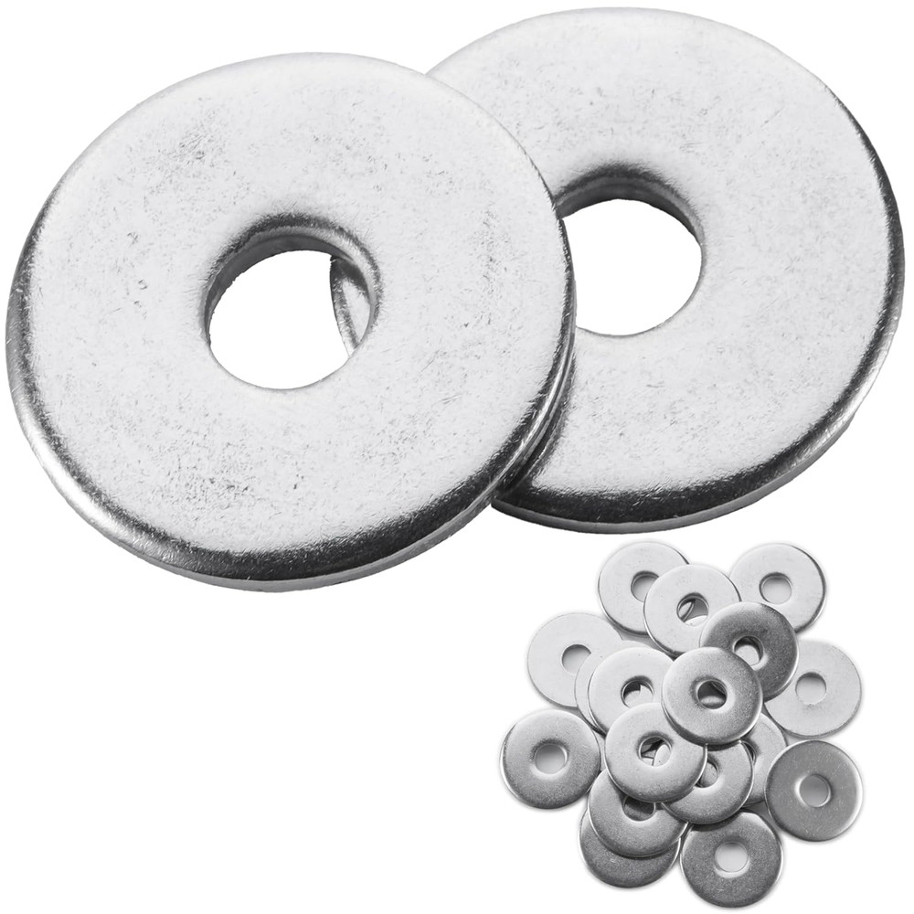 30 Pcs 1/4″ Fender Washers Stainless, 1/4″ ID X 0.97″ OD X 0.07″ Thick, Large Fe