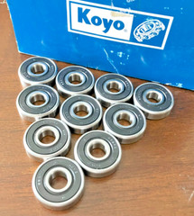 New Koyo 629-2RS 9x26x8mm Double Rubber Sealed Bearings Made in Japan /Lot of 10