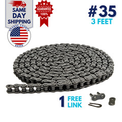 #35 Roller Chain 3 Feet with 1 Connecting Link