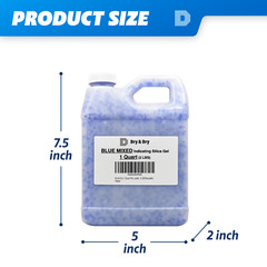 1 Quart(2 LBS) Mixed Silica Gel Beads – Reusable Color Changing Air Drying