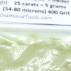 TechDiamondTools Diamond Powder 400 Grit 54-80 Microns, 25 cts = 5 Grams