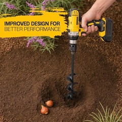 Sproot Garden Auger Drill Bit for Planting 1.6 X 16.5 Inch (1 Pack), Black
