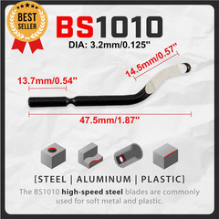 Deburring Tool Kit with 11 HSS Blades 3D Printing Metal PVC Plastic Reamer