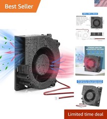 Moisture-Resistant 12V DC Cooling Fan – 4.72″ High Airflow for Multiple Uses