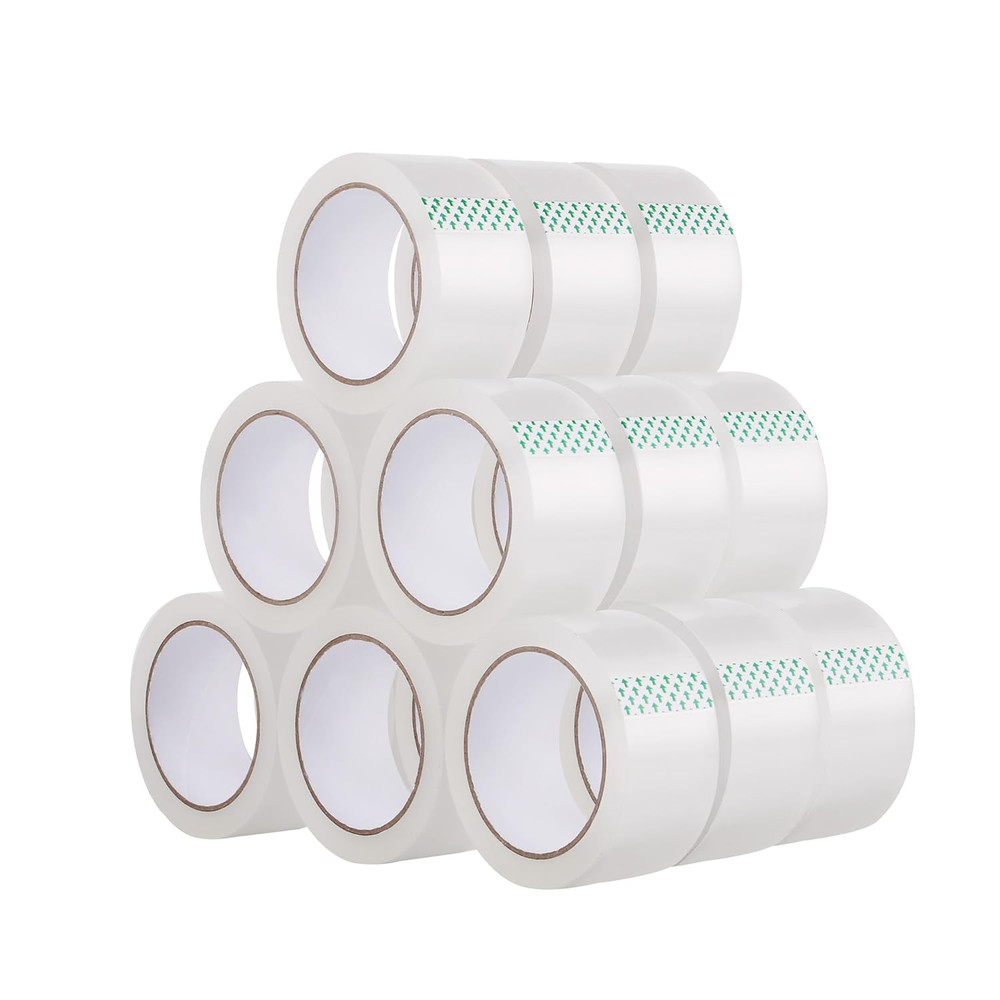 Clear Packing Tape, 18 Rolls Heavy Duty Packaging Tape Refill for Moving Boxes,