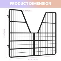 52″W x 42″H Horse Stall 3 Layers Steel Gate for Horse Heavy Duty Horse Gate
