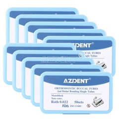 Dental Tubos bucales de ortodoncia Bondabe 2do Molar Roth 0.022 Monoblock AZDENT