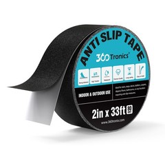 2inx33ft Black Anti Slip Tape, Best 80grit Friction, Grip, Abrasive for Stairs