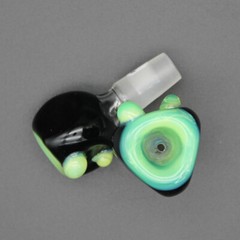 Slyme Pyrex Lab Glass Slide Triangle Bowl 14 18mm Fitting Tobacco Hookah Bong