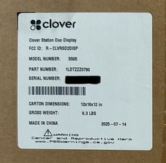 Clover Station Duo Customer Facing Display S505
