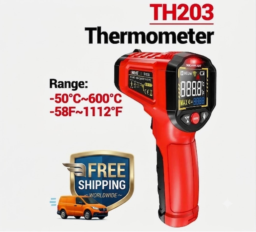 Digital Infrared Thermometer Non-Contact Laser IR Temperature with LCD