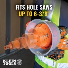 Klein Tools 31101 Collapsible Hole Saw Dust Bowl, Ideal for Overhead White