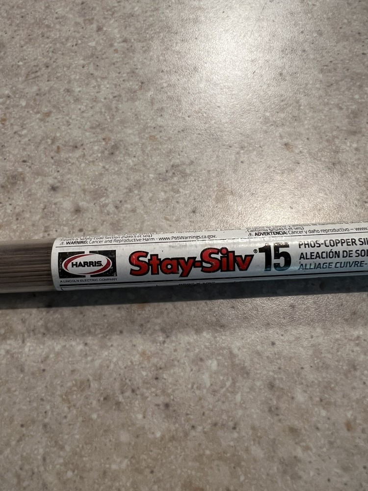 Harris Stay-Silv 15% silver brazing alloy Qty.28 rods .050 x 1/8”