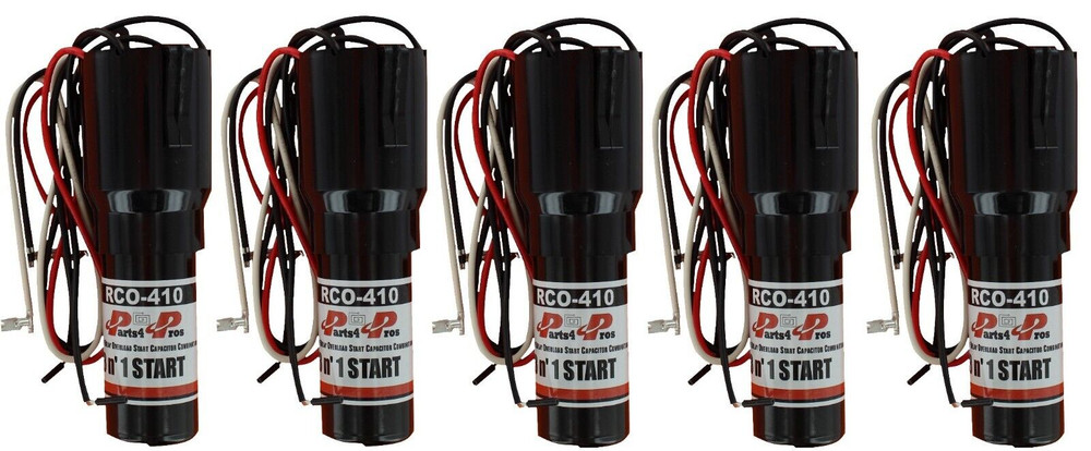 RCO410 3 in 1 Relay Hard Start Capacitor Kit Refrigerator 1/4-1/3 HP 115VAC (5x)