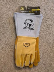 Black Stallion 850L Welding Gloves. Nomex Lined Elkskin Stitch. Size Large. NEW