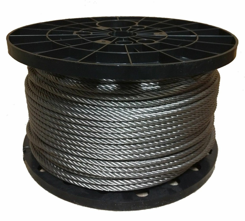 5/16″ Stainless Steel Aircraft Cable Wire Rope 7×19 Type 304 (150 Feet)