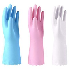 Alimat PluS 3 Pack Reusable Cleaning Gloves Latex Free, Dishwashing Gloves wi…