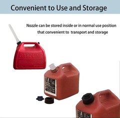 Flexible Gas Can Spout with Vent Cap – 1-5 Gallon Nozzle for Fuel & Water