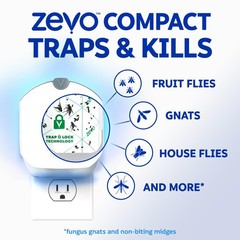 Zevo Compact Flying Insect Trap Official Refill Cartridges – Fits White