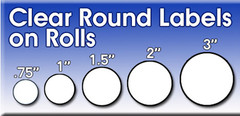CLEAR 1/2″ Round Tab Mailing Envelopes Seal Gift Boxes Labels | 1000 Labels 1 RL