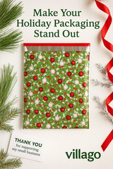 Christmas Poly Mailers 10×13 Self-Seal Shipping Bags, Waterproof & TearResistant