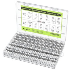360Pcs Fast Blow Glass Fuse Assortment Kit 24 Values Automotive Fuses Kit 250…