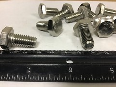 Qty (10) M10 X 20 MM Long X 1.5MM Pitch Stainless Steel Hex Bolts