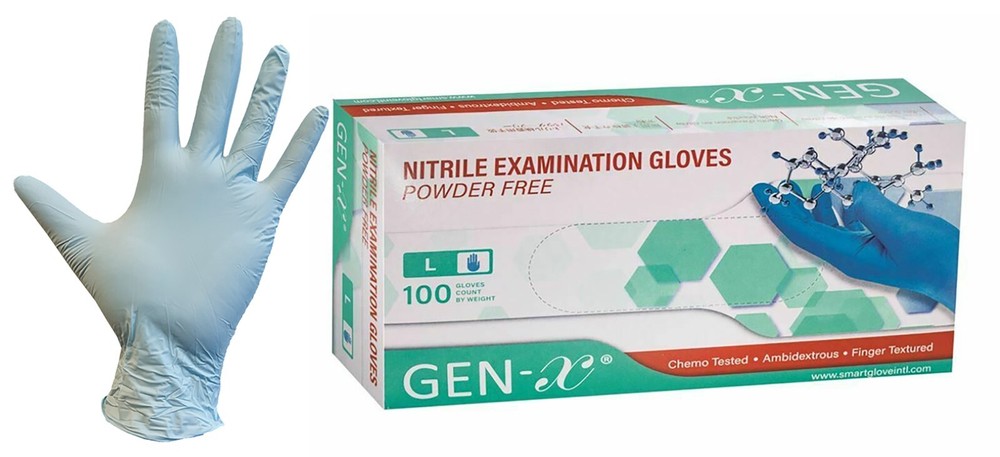 Nitrile Disposable Exam Gloves Powder-Free Blue 3.5mil 100Pcs (ON SALE PRICE)