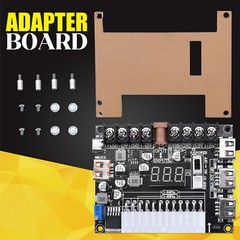 20/24Pins ATX Power Supply Breakout Board Adjustable Voltage Module / Case HOT