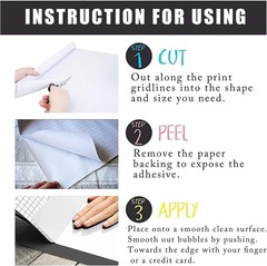 Self Adhesive White Board Paper – Dry Erase Wall Stickers Roll 17.7″ X 78.7″ (6.