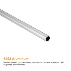 6063 Aluminum Round Tube 4mm OD 3mm Inner Dia 300mm Length Pipe Tubing