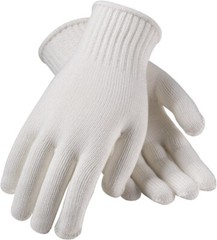 12X PIP 35-CB110-L White Size Large Cotton/Polyester Industrial Gloves