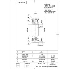 (10) 6000-2RS Premium Rubber Seal Ball Bearing C3 EMQ, 10x26x8, 6000 2RS 6000rs