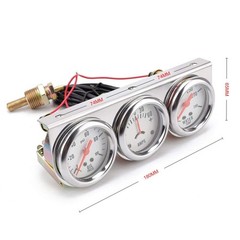 2″ 52mm Chrome Car Gauge Kit Oil Pressure Water Temp Ammeter Universal