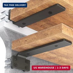 Goovilla Shelf Bracket, Heavy Duty Floating Shelf Brackets 6 inch Long, 6 Pack B