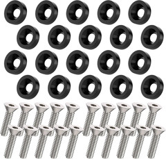 20 PCS Engine Dress up Kit, CNC Finishing Fender Bumper Washers, M6 Aluminum Eng