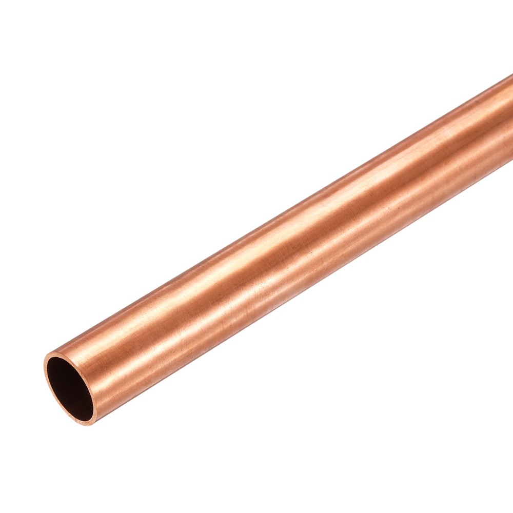 15mm OD 1mm Wall Thickness 300mm Length Copper Round Tube Straight Pipe Tubing